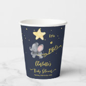Es ist ein Mädchen! Niedliche Elephant & Balloon B Pappbecher (Rückseite)