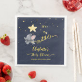 Es ist ein Mädchen! Niedliche Elephant & Balloon B Serviette (Beispiel)