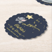 Es ist ein Mädchen! Niedliche Elephant & Balloon B Untersetzer (angewinkelt)