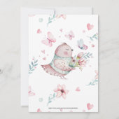 Es ist ein Mädchen - Niedliches Huhn mit Schmetter Save The Date (Rückseite)