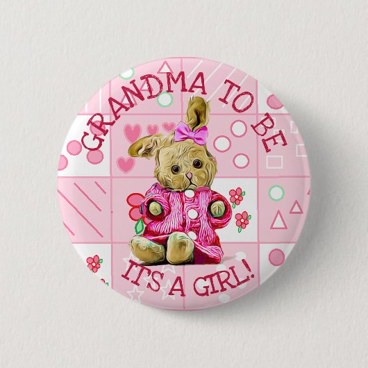 ES IST EIN MÄDCHEN, OMA WIRD BABY SHOWER BUTTON BA (Vorderseite)