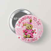 ES IST EIN MÄDCHEN, OMA WIRD BABY SHOWER BUTTON BA (Vorne & Hinten)