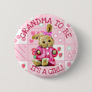 ES IST EIN MÄDCHEN, OMA WIRD BABY SHOWER BUTTON BA