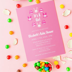 Es ist ein Mädchen Ostern Baby Shower Einladung