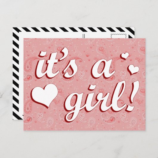 es ist ein Mädchen : Paisley Ankündigung (Vorne/Hinten)