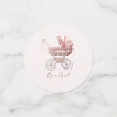 Es ist ein Mädchen! Pink Baby Carriage Dusche Konfetti (Klein Vorderseite)