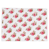 Es ist ein Mädchen | Pink Hot Air Ballon Babydusch Große Geschenktüte (Rückseite)