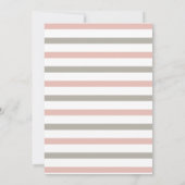 Es ist ein Mädchen! Pink und Grau Elephant Baby Du Einladung (Rückseite)