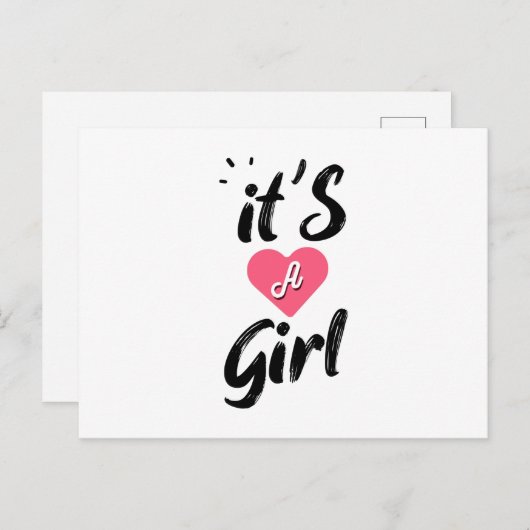 Es ist ein Mädchen Postkarte (Vorne/Hinten)