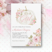 Es ist ein Mädchen - Pumpkin Rose Babydusche Einladung