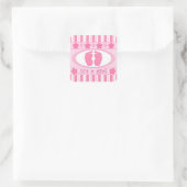 Es ist ein Mädchen Quadratischer Aufkleber (Tasche)