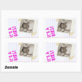 Es ist ein Mädchen Rechteckiger Aufkleber (Blatt)