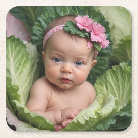 Es ist ein Mädchen Rechteckiger Pappuntersetzer (Vorderseite)