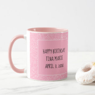 Es ist ein Mädchen Rosa Baby Shower Personalisiert Tasse