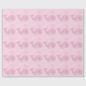 Es ist ein Mädchen-Rosa-Baby-Wale Geschenkpapier (Flach)