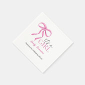 Es ist ein Mädchen Rosa Band Serviette (Ecke)