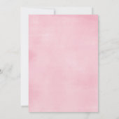 Es ist ein Mädchen rosa lila goldener Schmetterlin Einladung (Rückseite)