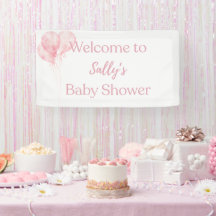 Es ist ein Mädchen Rosa Luftballons Babyparty Will