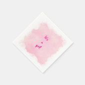 Es ist ein Mädchen rosa mischt weiße Wolken Bläsch Serviette (Ecke)