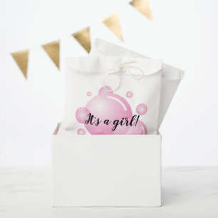 Es ist ein Mädchen rosa Seifenblasen neue Baby-Par Geschenktütchen