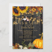 Es ist ein Mädchen rustikale Unterwassersonnendusc Einladung (Vorderseite)