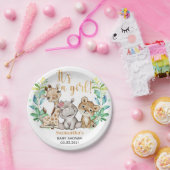 Es ist ein Mädchen! Safari Baby Shower Pappteller (Party)