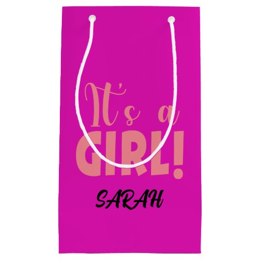 Es ist ein Mädchen Sarah Kleine Geschenktüte (Vorderseite)