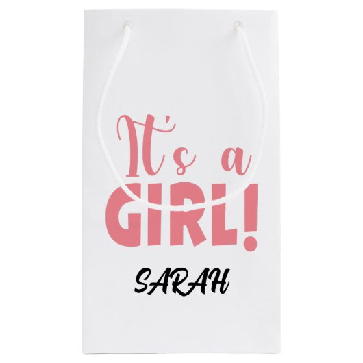 Es ist ein Mädchen Sarah Kleine Geschenktüte (Rückseite)