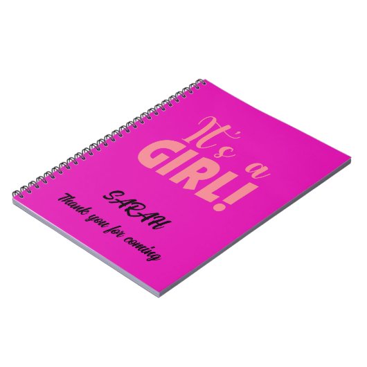 Es ist ein Mädchen Sarah Notizblock (Linke Seite)