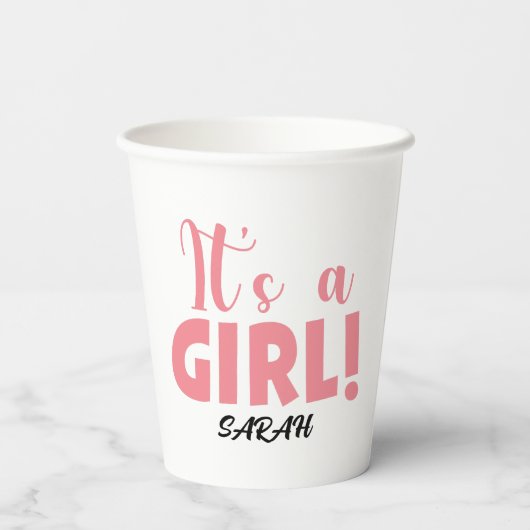 Es ist ein Mädchen Sarah Pappbecher (Rückseite)