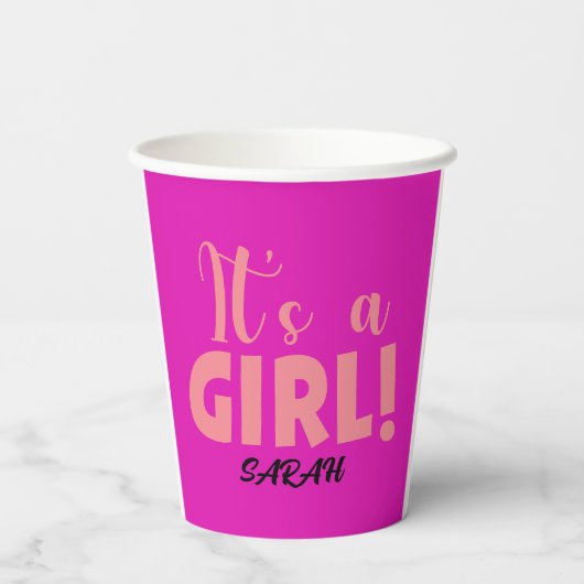 Es ist ein Mädchen Sarah Pappbecher (Rückseite)