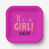 Es ist ein Mädchen Sarah Pappteller (Vorderseite)