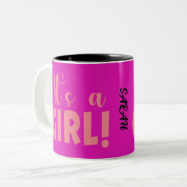 Es ist ein Mädchen Sarah Zweifarbige Tasse