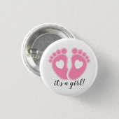 Es ist ein Mädchen! Schaltfläche "Neuer Vater" Button (Vorne & Hinten)