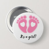 "Es ist ein Mädchen!" Schaltfläche "Neuer Vater" Button (Vorne & Hinten)