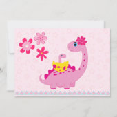 Es ist ein Mädchen schlüpfen bald Dinosaurier Mama Einladung (Rückseite)
