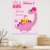Es ist ein Mädchen schlüpfen bald Dinosaurier Mama Poster (Küche)