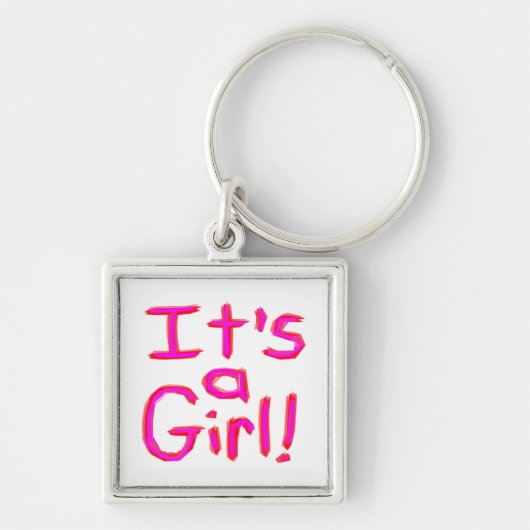 Es ist ein Mädchen! Schlüsselanhänger (Vorne)