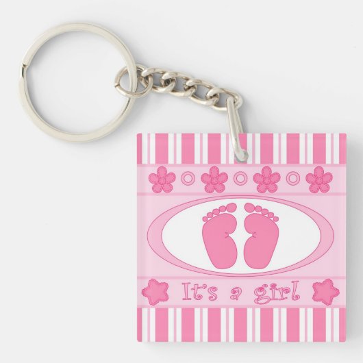 Es ist ein Mädchen Schlüsselanhänger (Vorderseite)