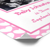 Es ist ein Mädchen, Schwangerschaft Ankündigung Ul Poster (Ecke)