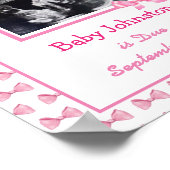 Es ist ein Mädchen, Schwangerschaft Ankündigung Ul Poster (Ecke)