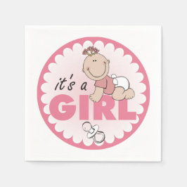 Es ist ein Mädchen Serviette