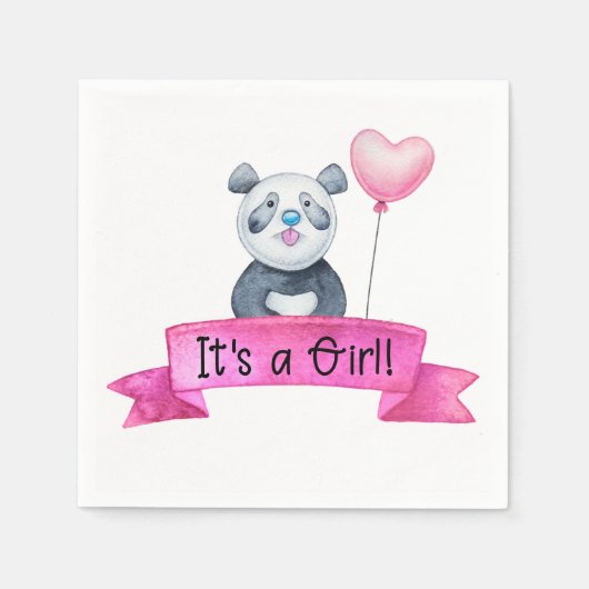 Es ist ein Mädchen Serviette (Vorderseite)