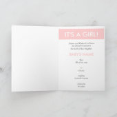 Es ist ein Mädchen! (siehe innen) Ankündigung (Innenseite)