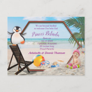 Es ist ein Mädchen - Sommerweihnachtskind Postkarte