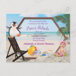 Es ist ein Mädchen - Sommerweihnachtskind Postkarte