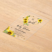 Es ist ein Mädchen! Sonnenblumen Frame Baby Dusche Acryleinladungen (Ablage )