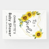 Es ist ein Mädchen! Sonnenblumen Frame Baby Dusche Banner (Horizontal)