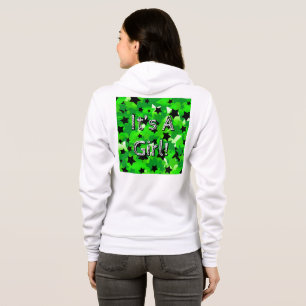 Es ist ein Mädchen! Sterne in Grün Hoodie