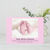 Es ist ein Mädchen Stork Birth Ankündigung (Stehend Vorderseite)